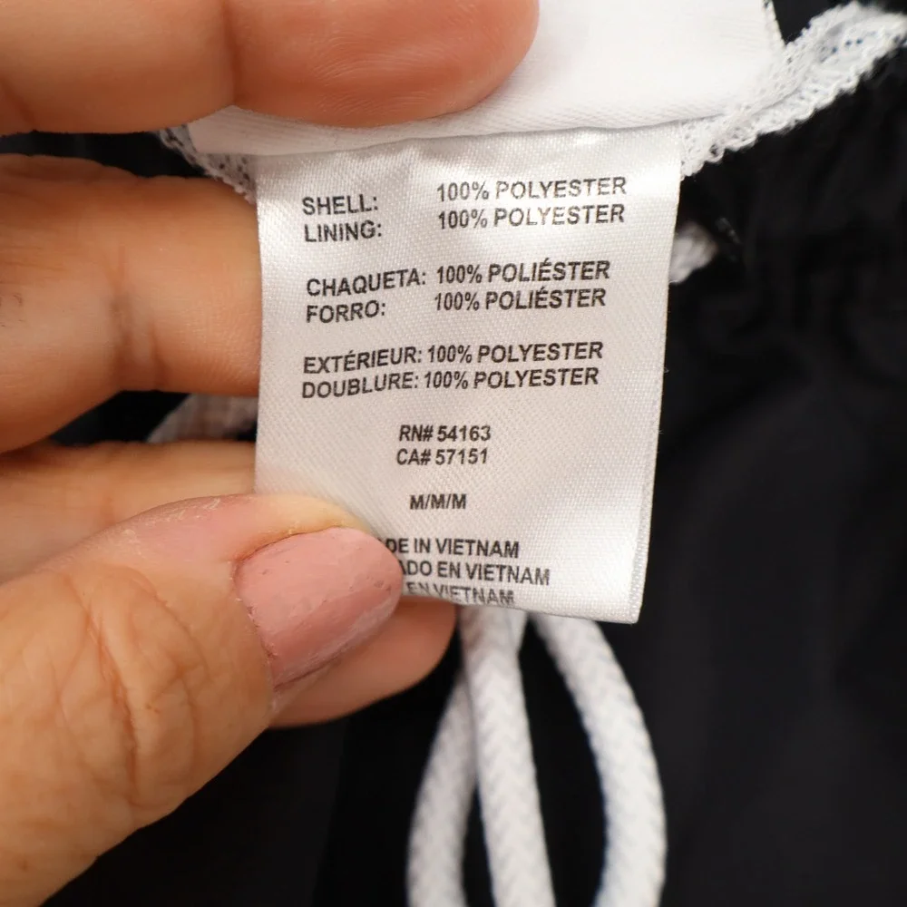 Calvin Klein Mens Swim Trunks Black Logo Side Tape Drawstring Medium